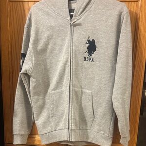 U.S. Polo Assn. Gray Zip-Up Men's Sweater